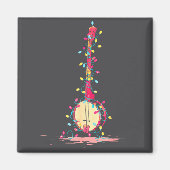 Funny Banjo Christmas Graphics Lights Lover Player Magnet (Vorne)