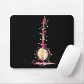 Funny Banjo Christmas Graphics Lights Lover Player Mousepad (Mit Mouse)