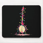 Funny Banjo Christmas Graphics Lights Lover Player Mousepad (Vorne)