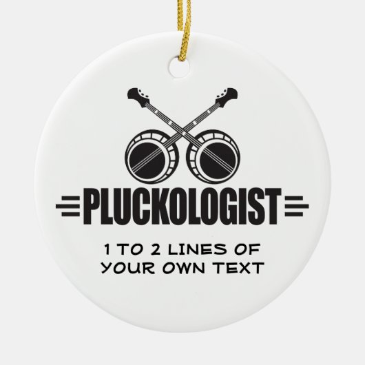 Funny Banjo Keramik Ornament (Vorne)