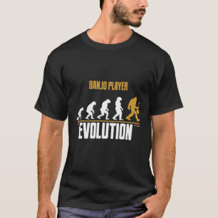 Funny Banjo Player Evolution Banjo Bigfoot T-Shirt