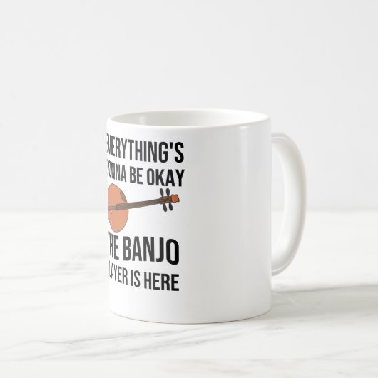 Funny Banjo Player Geschenke| Bluegras Kaffeetasse (VorderseiteRechts)