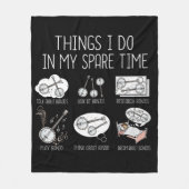 Funny Banjo Player gibt Country Music Bluegrass Fleecedecke (Vorderseite)