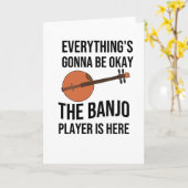 Funny Banjo Player Gifts | Bluegrass Lover Karte (Gelbe Blume)