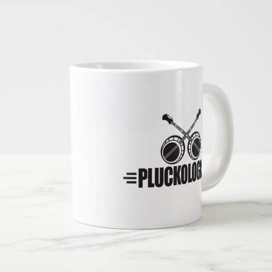 Funny Banjo Player Jumbo-Tasse (Vorderseite Rechts)
