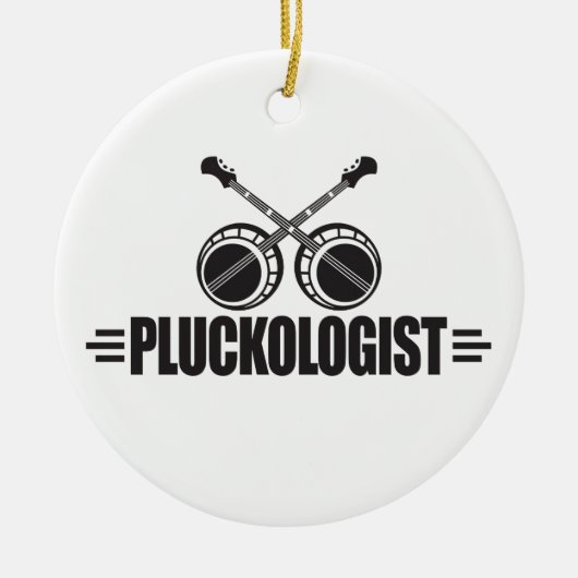 Funny Banjo Player Keramikornament (Vorne)