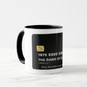 Funny Bank of Dad Credit Card Father's Day Gift Tasse (Vorderseite Links)