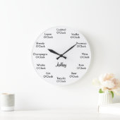 Funny Bar Alcohol Uhr Personalisierte Uhr (Zuhause)