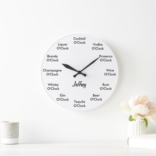 Funny Bar Alcohol Uhr Personalisierte Uhr (Zuhause)