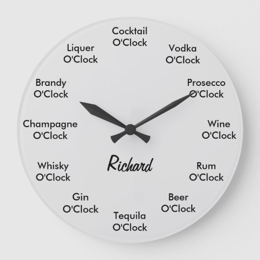 Funny Bar Alcohol Uhr Personalisierte Uhr (Vorderseite)