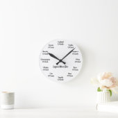 Funny Bar Clock Black und White Runde Wanduhr (Zuhause)