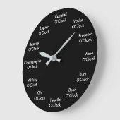 Funny Bar Clock Personalisiert Black Wall Clock Große Wanduhr (Winkel)