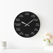 Funny Bar Clock Personalisiert Black Wall Clock Große Wanduhr (Zuhause)