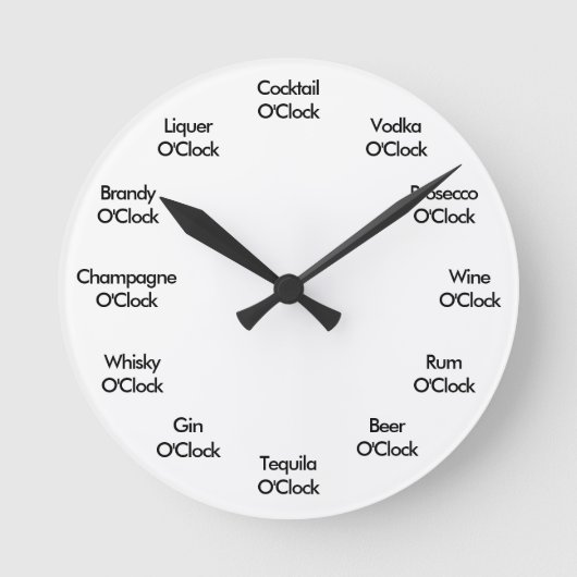 Funny Bar Clock Personalisiert Clock Runde Wanduhr (Vorderseite)