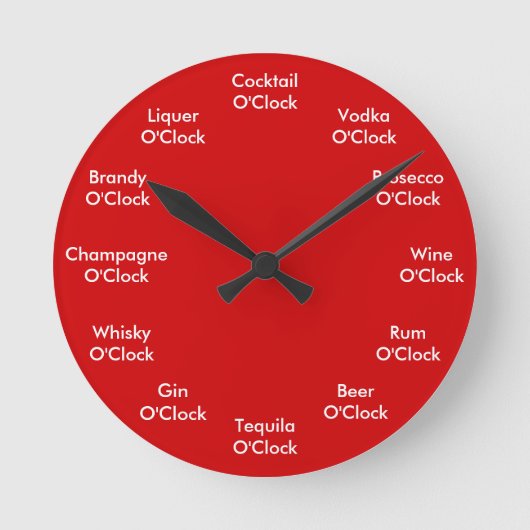 Funny Bar Clock Personalisiert Clock Runde Wanduhr (Vorderseite)