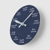 Funny Bar Clock Personalisiert Clock Runde Wanduhr (Winkel)