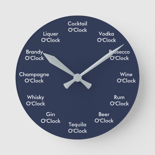 Funny Bar Clock Personalisiert Clock Runde Wanduhr (Vorderseite)
