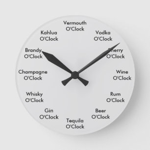 Funny Bar Clock Personalisiert Grau Wall Uhr