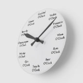 Funny Bar Clock Personalisiert Graue Wall Uhr (Winkel)