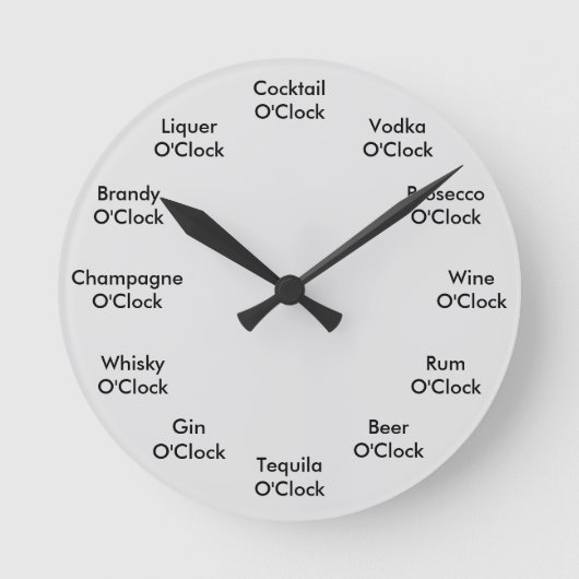 Funny Bar Clock Personalisiert Graue Wall Uhr (Vorderseite)