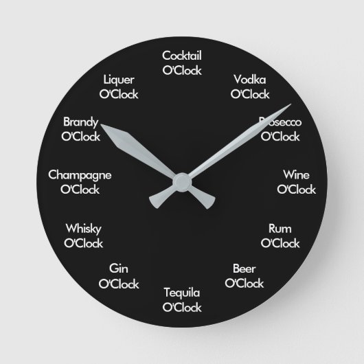 Funny Bar Clock Personalized Clock Runde Wanduhr (Vorderseite)