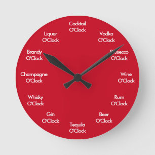Funny Bar Clock Red Personalisiert Clock Runde Wanduhr
