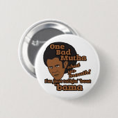Funny Barack Obama Button (Vorne & Hinten)