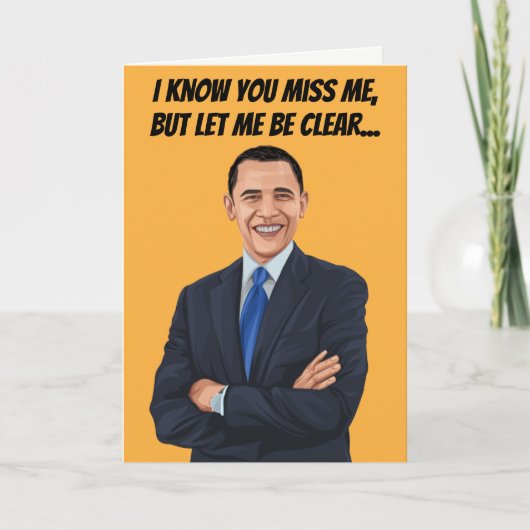 Funny Barack Obama Geburtstag Karte (Vorderseite)