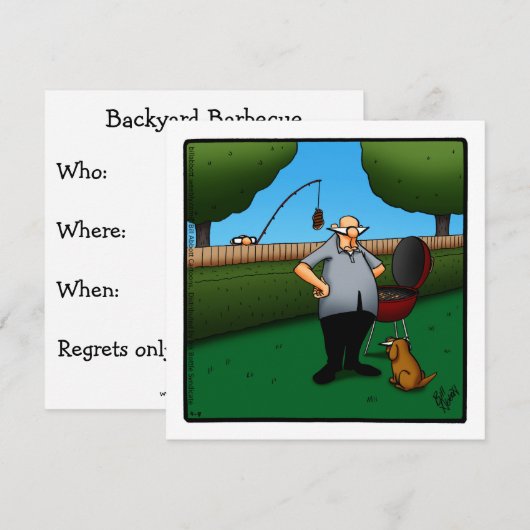 Funny Barbecue Einladung Spectickles (Vorne/Hinten)