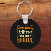 Funny Barbecue Grilling You Can Never Have Too Man Schlüsselanhänger (Vorderseite)