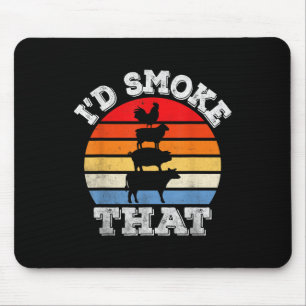 Funny Barbecue Id rauchen, dass Grill Grillen Flei Mousepad