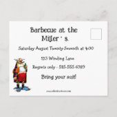 Funny Barbecue Party Einladungen Postkarten (Rückseite)