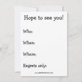 Funny Barbecue Party Einladungen "Spectickles" (Rückseite)