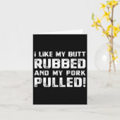 Funny Barbecue Pork Pulling Grillen Rubbing Barbec Karte (Gelbe Blume)