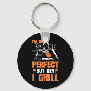 Funny Barbecue Pun Grillen Grillen Koch Zubehör B Schlüsselanhänger