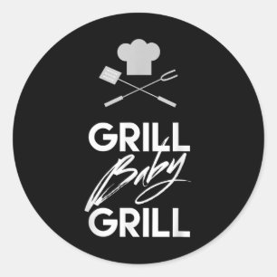 Funny Barbecue Quote Shirt Grill Baby Grill Grille Runder Aufkleber