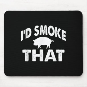Funny Barbecue T-Shirt Id rauchen, dass Grillen No Mousepad