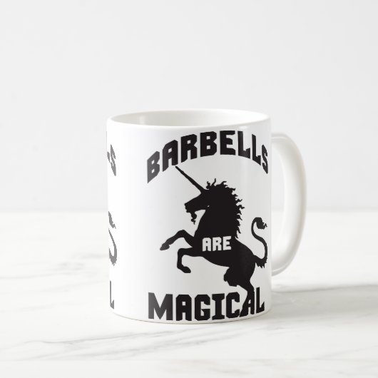 Funny Barbell Lifting Gym Spaß Kaffeetasse (VorderseiteRechts)