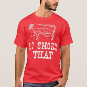 Funny Barbeque Gift Id rauchen, dass Kuh GRILLEN G T-Shirt