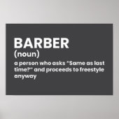 Funny Barber Definition Poster (Vorne)