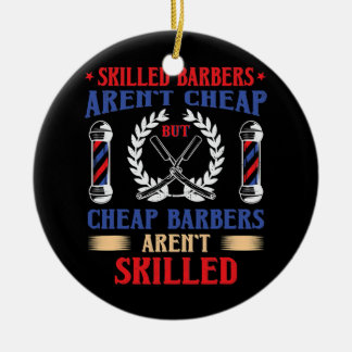 Funny Barber Hair Stylist Friseur Proud Keramik Ornament