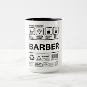 Funny Barber Handling Information Tasse (Zentrum)
