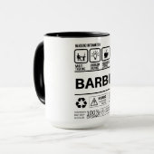 Funny Barber Handling Information Tasse (Vorderseite Links)