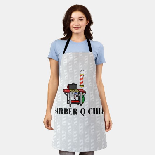 Funny Barber-Q Schürze für GRILLEN (Getragen)