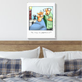 Funny Barber Shop Wrapped Canvas Leinwanddruck (Insitu (Schlafzimmer))