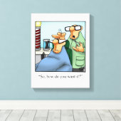 Funny Barber Shop Wrapped Canvas Leinwanddruck (Insitu (Holzboden))