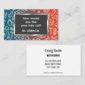 Funny Barber Telefonnummerkarte (Vorne/Hinten)