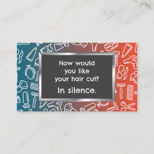 Funny Barber Telefonnummerkarte (Vorderseite)