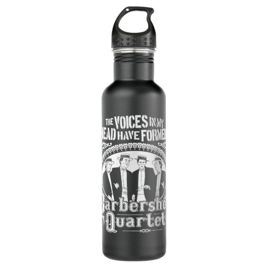 Funny Barbershop Quartett - Musik singen PicksPlac Edelstahlflasche (Vorderseite)