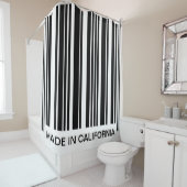 Funny Barcode Black and White Stripes Duschvorhang (Beispiel)